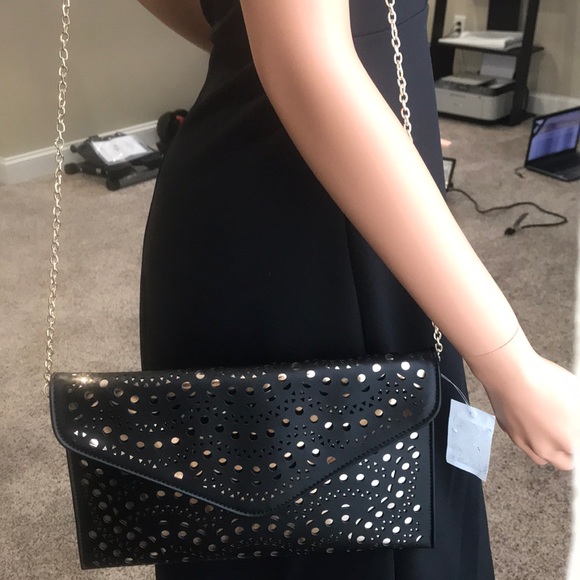 Black Laser Cut Clutch - Picture 5 of 7